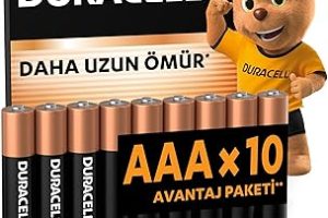 DURACELL BASIC AAA Alkalin İnce Kalem Pil (10’lu Paket) – 1,5V – Daha Uzun Ömürlü – Günlük Cihazlar için Güvenilir Güç – Plastik İçermeyen Ambalaj – MN2400 — %26 İndirim | Amazon TR Fırsatı