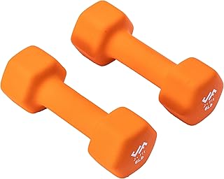 JFIT Dambıl El Ağırlığı Çiftleri ve Setleri - Neopren ve Vinil Dambıl Çiftleri Seçenekleri veya 7 Neopren Dambıl Raf Seti Seçenekleri - Premium Kaymaz, Renk Kodlu Altıgen Şekilli El Ağırlıkları