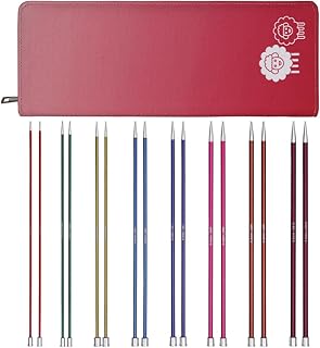 KnitPro Tek uçlu örgü iğnesi seti – Zing (25 cm) – 2,50 – 6,00 mm