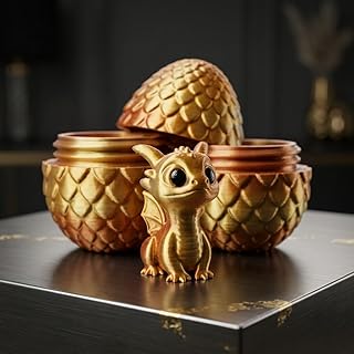 Flavery 3D Baskılı Ejderha Yumurtası - Elmas Yumurtada 7