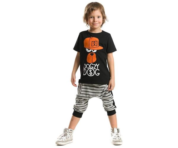 🛍️ DD Hiphop Erkek Çocuk T shirt Kapri Şort Takım