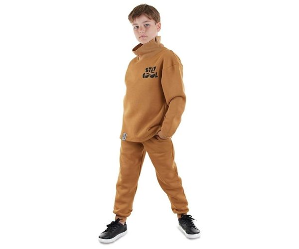 🛍️ Stay Cool Oversize Erkek Çocuk Hardal Eşofman Takım