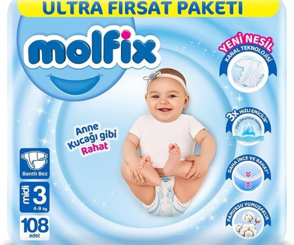 Molfix 3D Midi Ultra Fırsat Paketi, 108 Adet