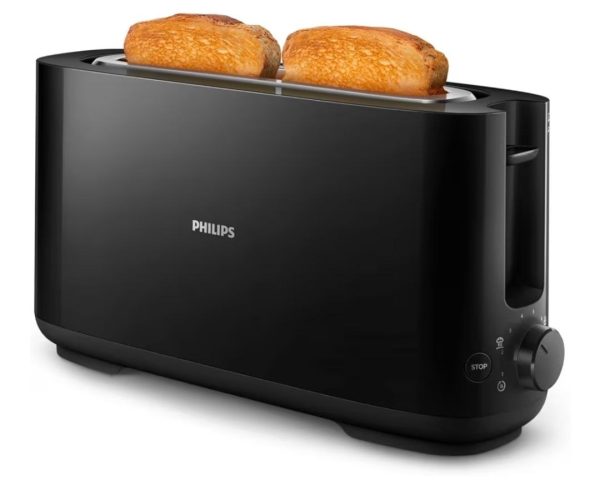 💥Philips Daily Collection Uzun Yuvalı Ekmek Kızartma Makinesi, Buz Çözme Modu, 8 Kızartma Ayarı, Uzun Yuvalı, Siyah, HD2590/90 – 1.499₺
