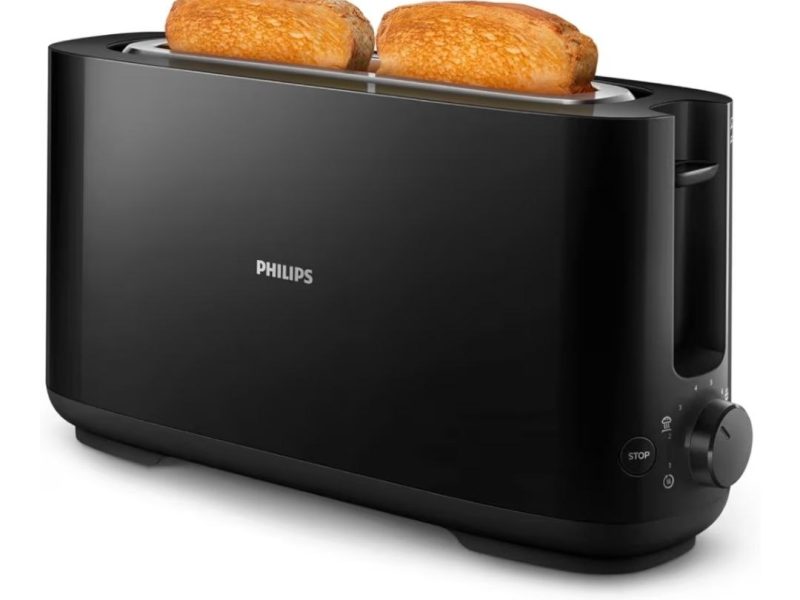 💥Philips Daily Collection Uzun Yuvalı Ekmek Kızartma Makinesi, Buz Çözme Modu, 8 Kızartma Ayarı, Uzun Yuvalı, Siyah, HD2590/90 – 1.499₺