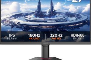 (%10) Koorui G2741L 27 İnç Monitör, Akıllı Yenileme Hızı (UHD 160Hz/FHD 320Hz), IPS 4K Oyun Monitörü,%100 sRGB, HDMI 2.1 x2 + DP 1.4, Dönebilir VESA 75x75mm, Adaptive-Sync, Profesyonel E-Spor Monitörler — %10 İndirim