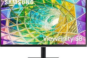 (%28.57) Samsung ViewFinity S8 27″ UHD, 3840 x 2160, 5ms, IPS, 60Hz, HDR10, USB-C, KVM Monitör, LS27A800UJUXUF