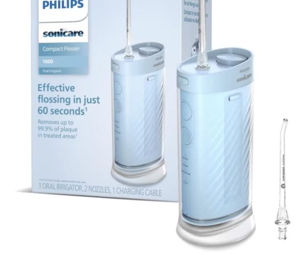 Philips Sonicare Kompakt Ağız Duşu, 3 Modlu, 200ml Su Hazneli, USB Şarjlı, 360° Başlık, Titreşim ve Hassas Temizlik, HX3333/24