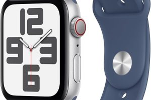 (%40.95) Apple Watch SE (2. nesil) GPS + Cellular 44 mm Gümüş Rengi Kasa Akıllı Saat ve Kot Rengi Spor Kordon – S/M. Fitness ve Uyku Takibi, Trafik Kazası Algılama, Kalp Atış Hızı Takibi, Retina Ekran