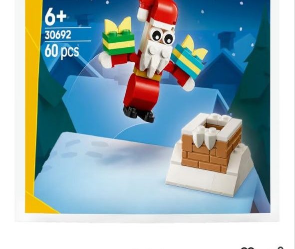 LEGO Creator Noel Baba ile Baca Eğlencesi 30692 – 6 Yaş ve Üzeri Erkek ve Kız Çocuklar için Hayal Gücünü Geliştiren Oyuncak Yapım Seti, Yeni Yıl Temalı Doğum Günü Hediye Fikri (60Parça)