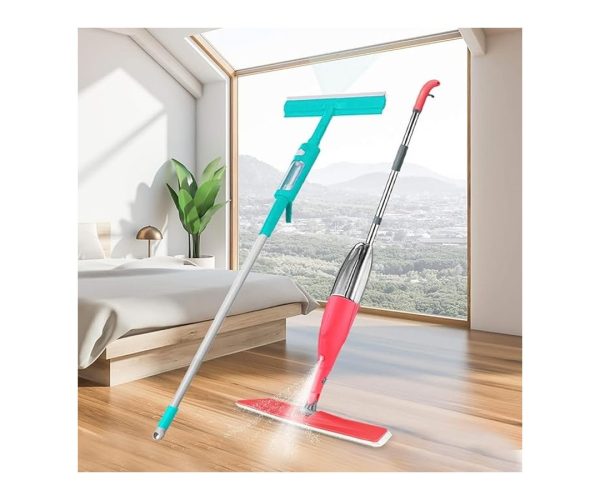 🛍️ SMARTER Mega 2’Li Somon Shiny + Glasy Sprey Mop Cam Spreyi Mop Paspas Temizlik Seti