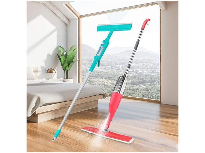 🛍️ SMARTER Mega 2’Li Somon Shiny + Glasy Sprey Mop Cam Spreyi Mop Paspas Temizlik Seti