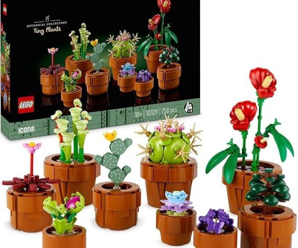 LEGO Botanicals Minik Bitkiler 10329 – Anneler Günü’ne Özel Yetişkinler için Terakota Renkli Saksıda Kurak, Tropik ve Etçil Türlerde 9 Bitki İçeren Yapay Çiçek Modeli Yapım Seti (758 Parça)