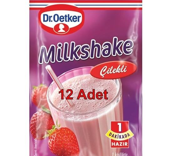Dr. Oetker Milkshake Çilekli 12’li, — %92 İndirim