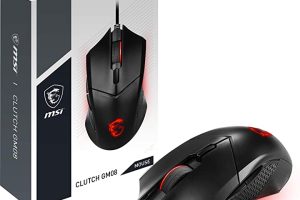 (%24.69) MSI GG CLUTCH GM08 GAMING MOUSE 4.200 DPI PIXART PAW3519 OPTIK SENSOR RED LED 1.8M KABLO AYARLANABILIR AGIRLIK ALTIN KAPLAMA USB BAGLANTI OYUNCU FARESI