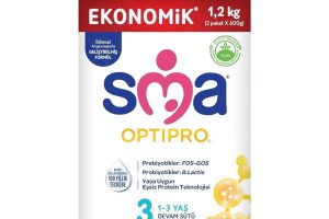 🛍️ SMA Optipro 3, 1 3 Yaş Devam Sütü, 1.2 kg (2 x 600 g)