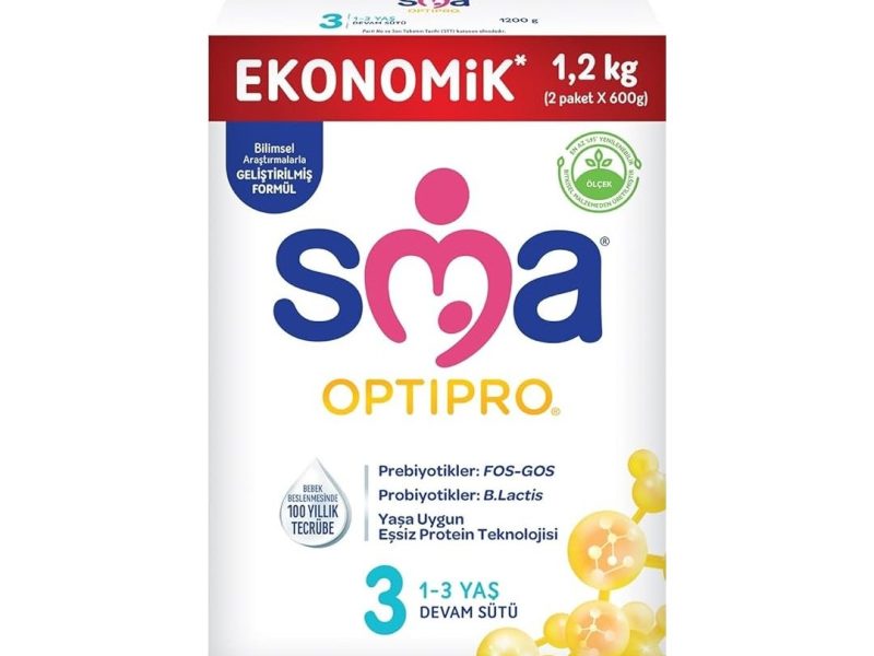 🛍️ SMA Optipro 3, 1 3 Yaş Devam Sütü, 1.2 kg (2 x 600 g)