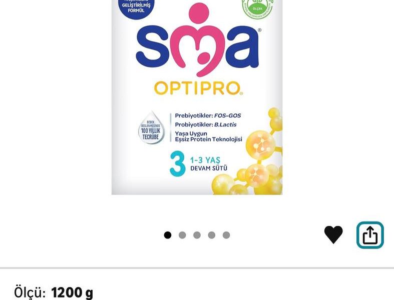 SMA Optipro 3, 1-3 Yaş Devam Sütü, 1.2 kg (2 x 600 g)
