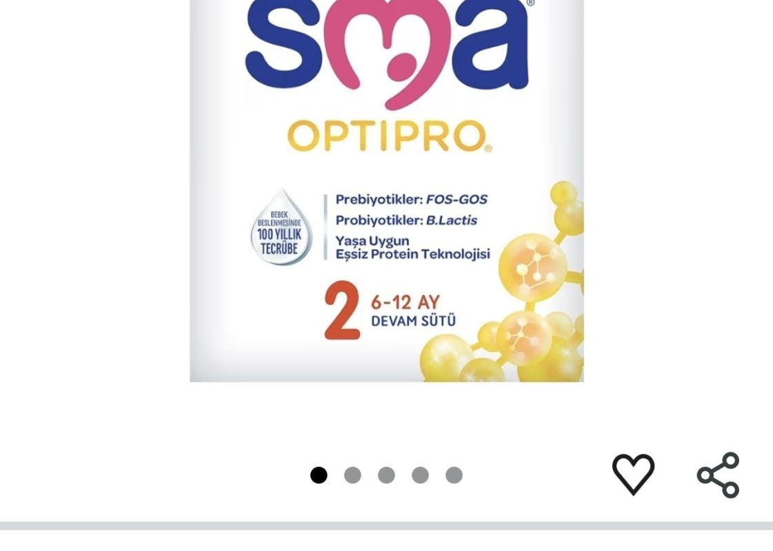 SMA Optipro 2, 6-12 Ay Bebek Sütü, 1.2 kg (2 x 600 g)