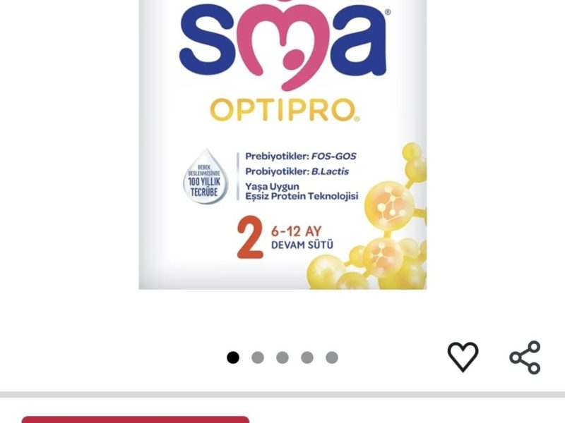 SMA Optipro 2, 6-12 Ay Bebek Sütü, 1.2 kg (2 x 600 g)