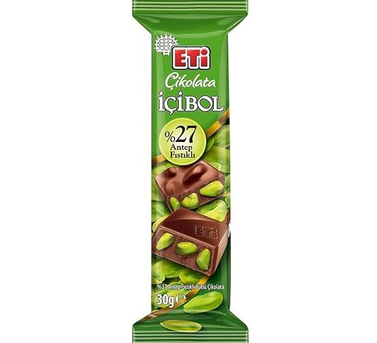 Eti Çikolata İçibol Antep Fıstıklı Çikolata 30 g x 12 Adet — %59 İndirim