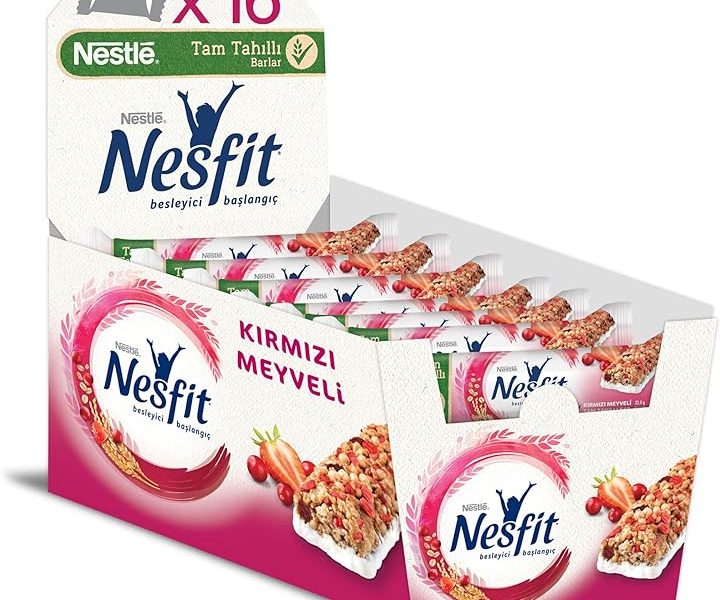 (%42.27) Nestle Nesfit Kırmızı Meyveli Tam Tahıllı Bar 23.5 g x 16