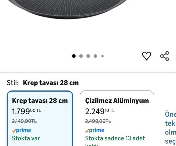💥Tefal Titanyum 6X UnlimitedOne 28 Cm İndüksiyon Tabanlı Krep Tavası – 2100116326 – 1.799₺