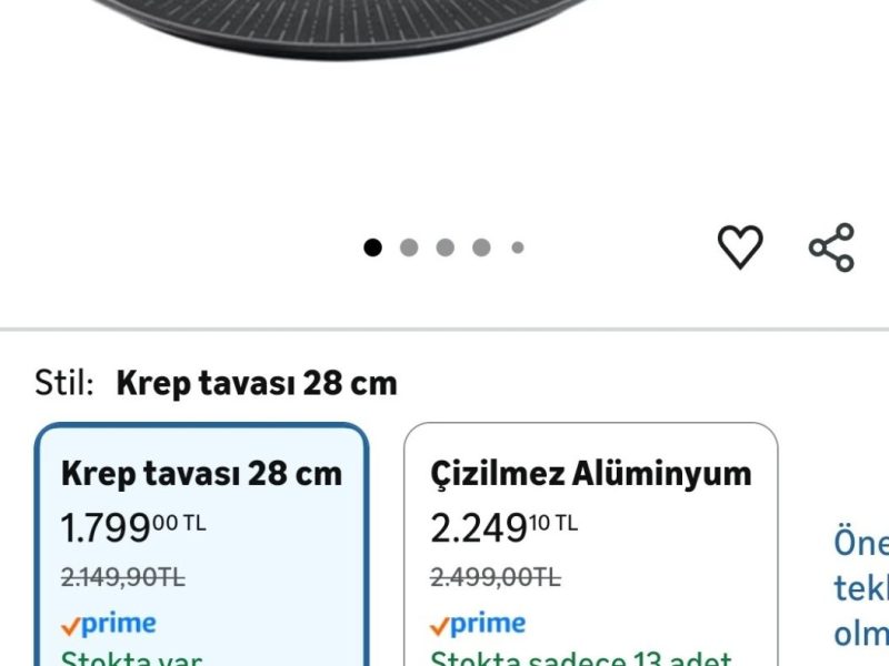 💥Tefal Titanyum 6X UnlimitedOne 28 Cm İndüksiyon Tabanlı Krep Tavası – 2100116326 – 1.799₺