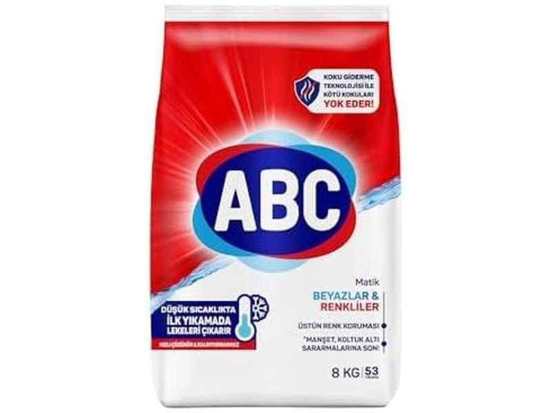 🛍️ ABC DETERJAN Matik Beyazlar & Renkliler 8 Kg