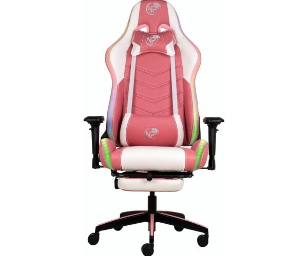 🛍️ NPO GC3001PW Masaj Yastıklı RGB Led Işıklı, 4D Kolçaklı, Ayak Destekli Profesyonel Oyuncu Koltuğu
