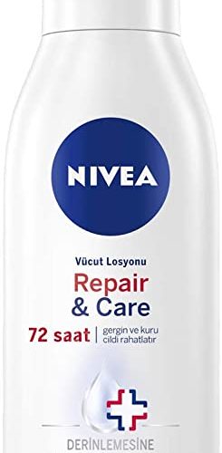(%25.97) NIVEA Repair & Care Vücut Losyonu, 400 ml, Çok Kuru Ciltler için Yoğun Bakım ve Onarıcı Vücut Losyonu, Gergin ve Kuru Ciltte 72 Saat Nemlendirme