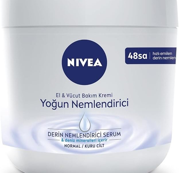 (%32.21) NIVEA Yoğun Nemlendirici El ve Vücut Bakım Kremi 400 ml, Normal ve Kuru Ciltler 48 Saat Nemlendirme