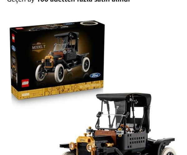 LEGO Icons Ford Model T 11376 – Yetişkinler için Açılan Kumaş Tavan, İki Parçalı Ön Cam ve Tek Yolcu Kapısı İçeren Klasik Yaratıcı Dekoratif Otomobil Modeli Yapım Seti, Hediye Fikri (1060 Parça)