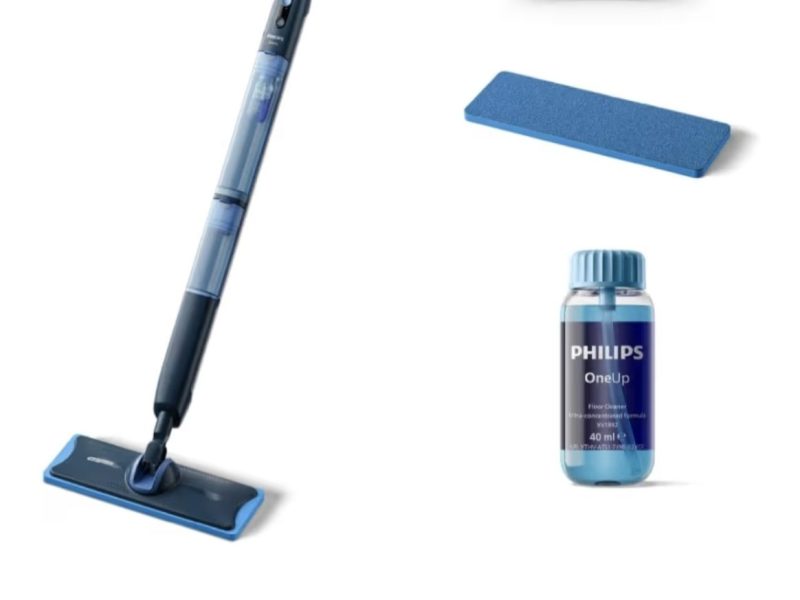 Philips OneUp 5000 Serisi Elektrikli Mop, Kablosuz, Bakterilere karşı %99,9 etkili, 360 derece başlık ile zahmetsiz kullanım, (XV5113/01)