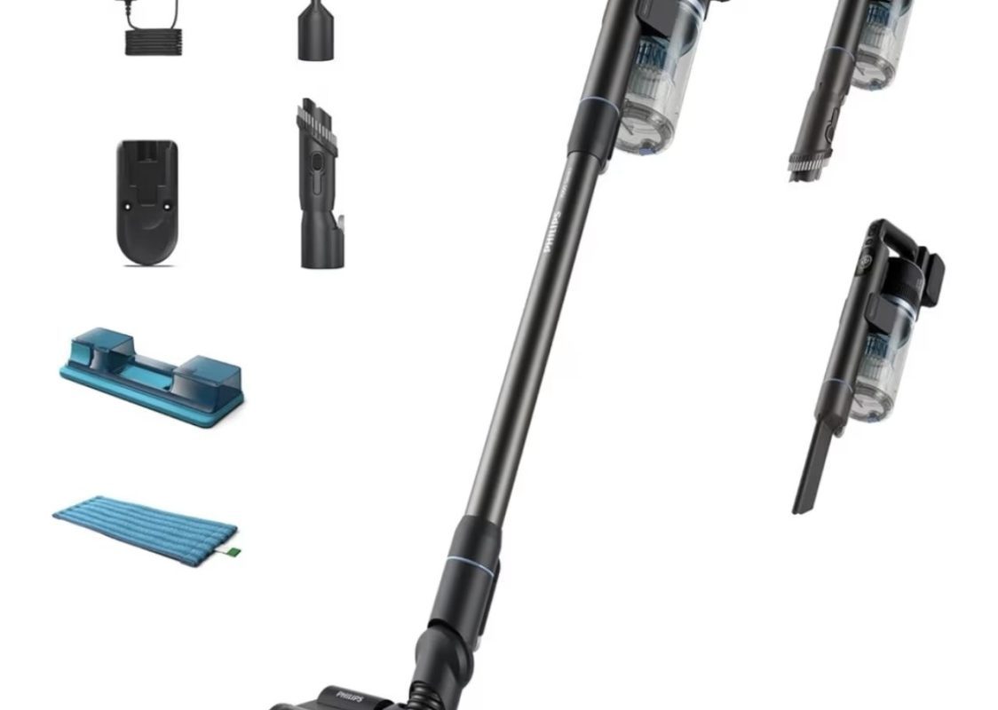 Philips 7000 Serisi Aqua 25.2 V Kablosuz Dik Süpürge, PowerCyclone 12, TriActive Akıllı Başlık, 80 dk’ya kadar Çalışma Süresi, 3 Aşamalı Filtreleme, XC7053/01