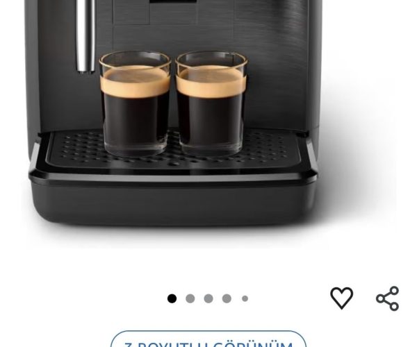 Philips 2200 Serisi Tam Otomatik Espresso Makinesi, Dokunmatik Ekran, Klasik Süt Köpürtücü, 2 İçecek, EP2220/10
