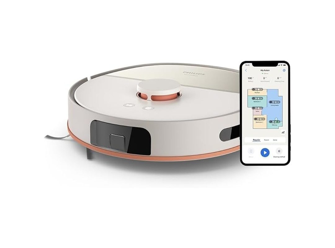 🛍️ Philips HomeRun 5000 Serisi Robot Elektrikli Süpürge, Çift Döner Mop, Süpürme ve Paspas, 10.000Pa Emiş Gücü, Lazer Çizgi Navigasyon, HomeRun Uygulaması, İpek Beji (XU5000/20)