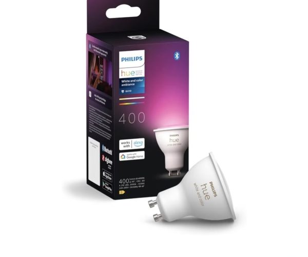 Philips Hue 4.2W Renkli Akıllı Spot Ampul GU10 Bluetooth uyumlu, Alexa, Apple Home ve Google Assistant ile sesli kontrol