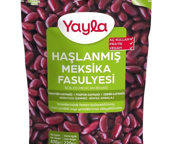 yayla Haşlanmış Meksika Fasulyesi, 400 g Tekli Paket