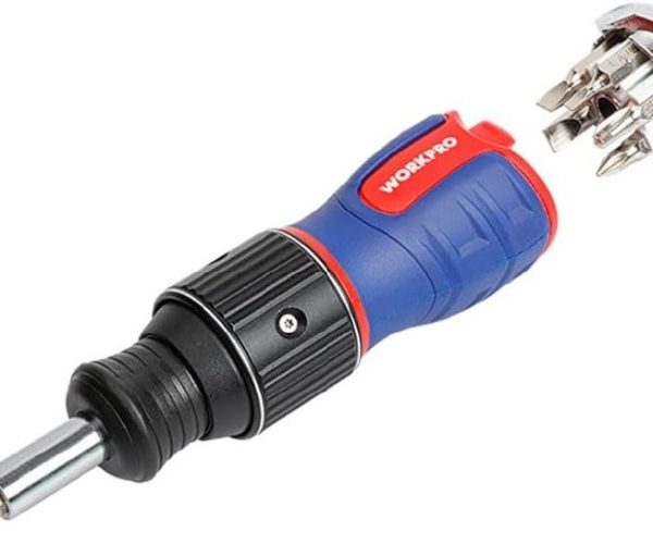 WORKPRO WP221071 6-IN-1 Profesyonel CR-V Cırcırlı Manyetik Topaç Tornavida Seti