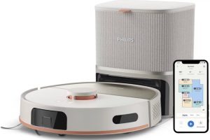 Philips 5000 Serisi Islak Kuru Robot Süpürge, Yüksek Emiş Gücü, Uzun Çalışma Süresi, 200 dk’ya Kadar Şarj, HomeRun, Otomatik Boşaltma İstasyonu, Beyaz (XU5100/20)