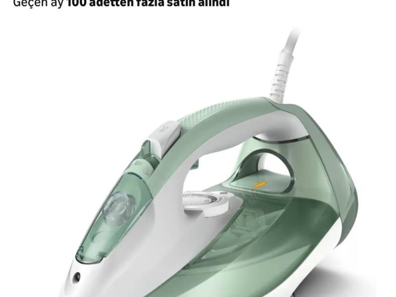 Philips 7000 Series Azur Buharlı Ütü, 2600W Güç, 220g Buhar, Damlama Önleme Sistemi, SteamGlide Plus Taban, 300ml Su Haznesi (DST7012/70)