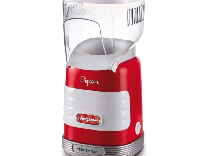 🛍️ Ariete Party Time Mısır Patlatma Makinesi Kırmızı 2956/00 2 Dakikada 60 gr Patlamış Mısır Hazırlama, 1100 Watt, Ölçüm Kabı, Kolay Temizleme