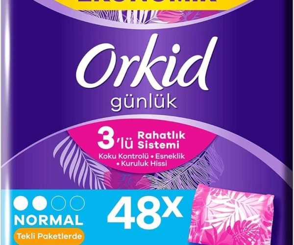 (%71.65) Orkid Günlük Normal Tekli Paketlerde Hijyenik Ped Ekonomik Paketi (1 x 48 Adet)