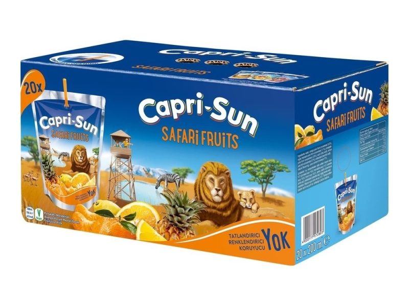 Capri-Sun Safari (Portakallı, Ananaslı, Mandalinalı) (200 ml x 20 Adet) — %95 İndirim