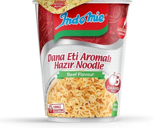 Indomie Bardak Etli Noodle Koli 24’lü (60 Gr x 24 Adet)