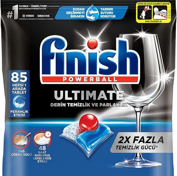 (%20.92) Finish Ultimate 85 Kapsül Bulaşık Makinesi Deterjanı Tableti (1 x 85 Kapsül)