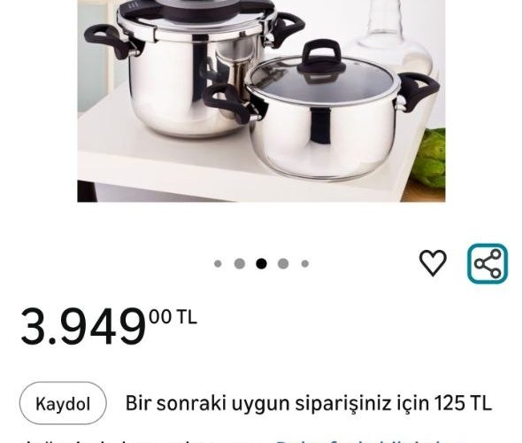 Emsan Montana 4 ve 6 Litre Siyah Gri Düdüklü Tencere