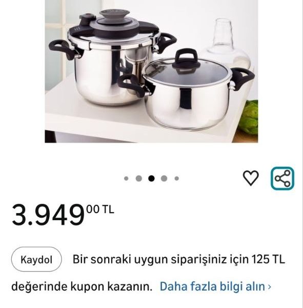Emsan Montana 4 ve 6 Litre Siyah Gri Düdüklü Tencere