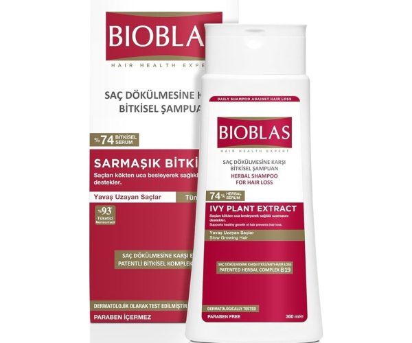 🛍️ Bioblas Sarmaşık Özlü Saç Dökülmesine Karşı Bitkisel Şampuan – Phytosterol & Bitkisel Kompleks B19, Sağlıklı Uzama Destekli, 360 ml